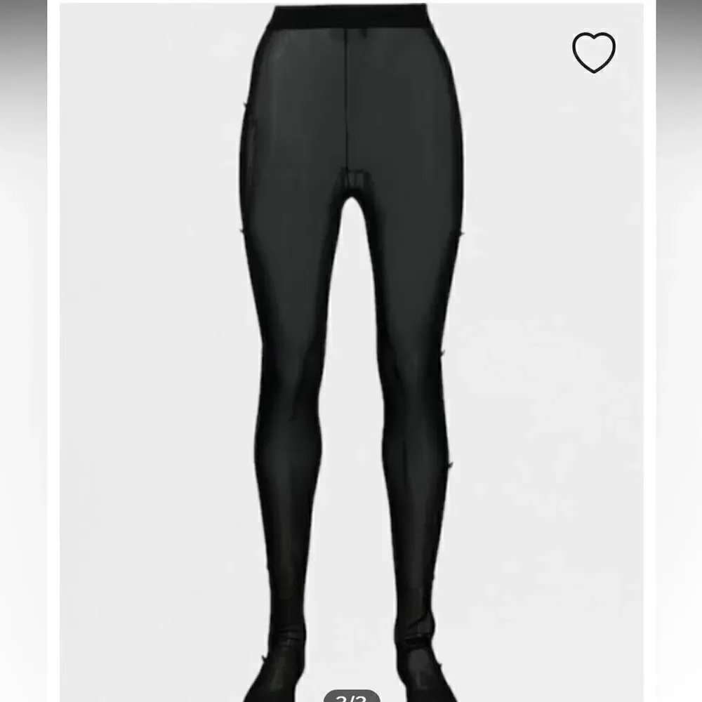 Free People x High Heel Jungle Aphrodite Side Slit Tights Black